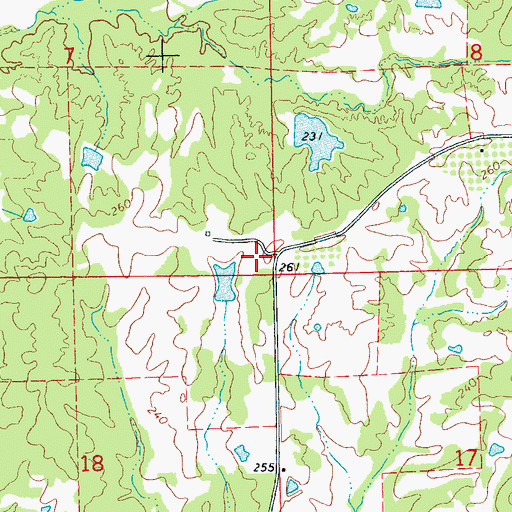 Topographic Map of Goode School (historical), MS