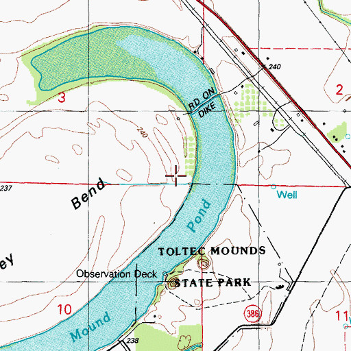 Topographic Map of Township of Williams, AR