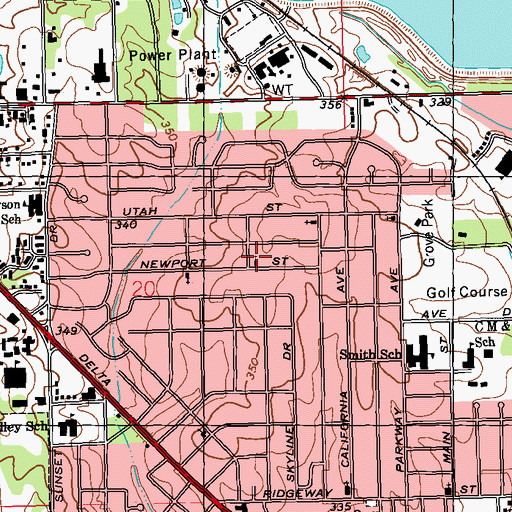 Topographic Map of Greater Fairview Baptist Church, MS