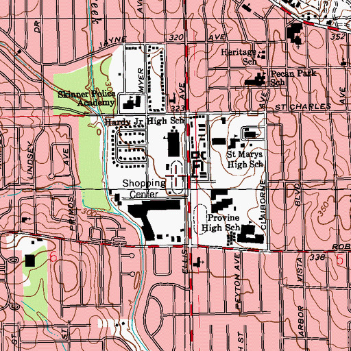 Topographic Map of Hughes Field, MS