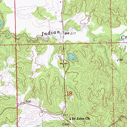 Topographic Map of Husbands School (historical), MS