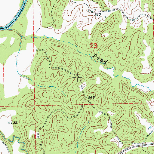Topographic Map of Ingraham (historical), MS