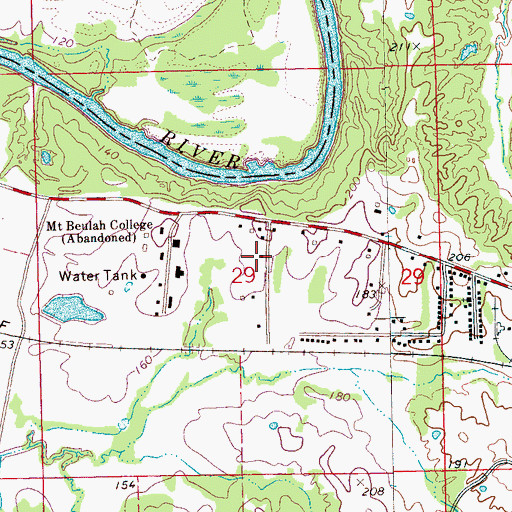 Topographic Map of Institute, MS