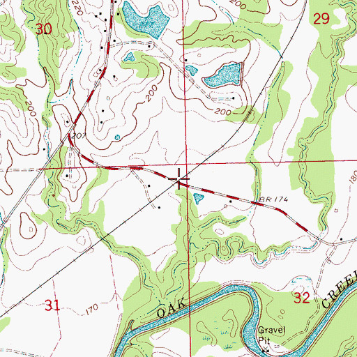 Topographic Map of Institute (historical), MS