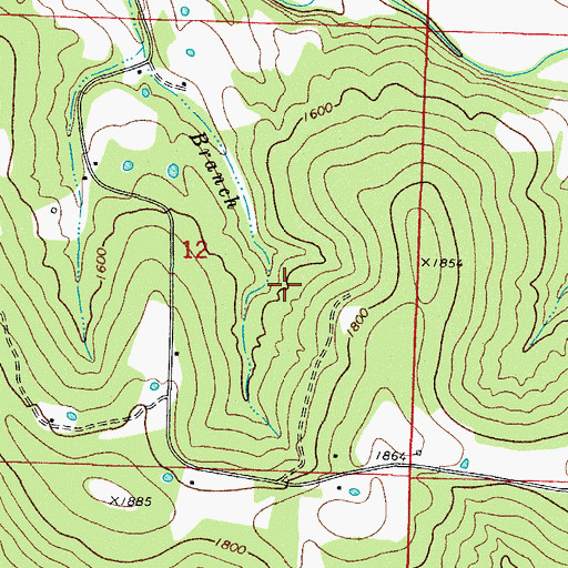 Topographic Map of Township of Bowen, AR