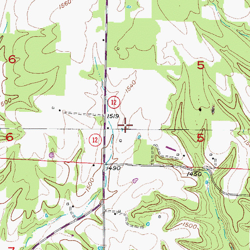 Topographic Map of Township of California, AR