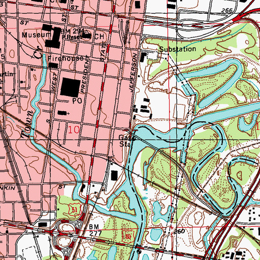 Topographic Map of Le Fleur Bluff, MS