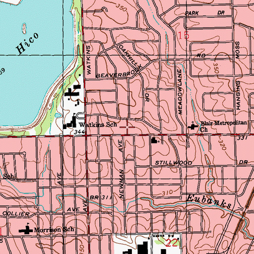 Topographic Map of Liberal Trinity Church of God in Christ, MS