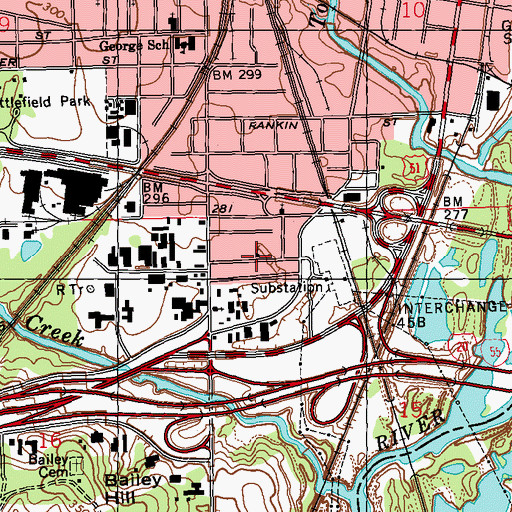 Topographic Map of Mount Galilee Baptist Church, MS