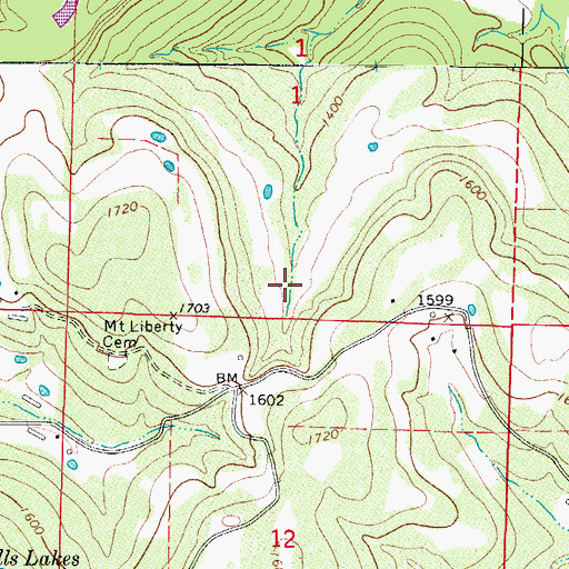 Topographic Map of Township of Lamar, AR