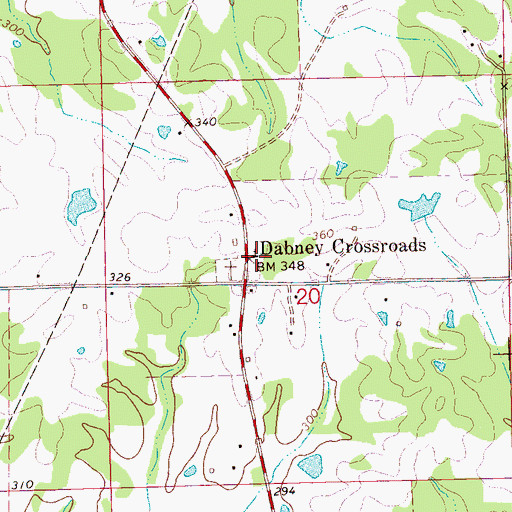 Topographic Map of Mount Wade Church, MS