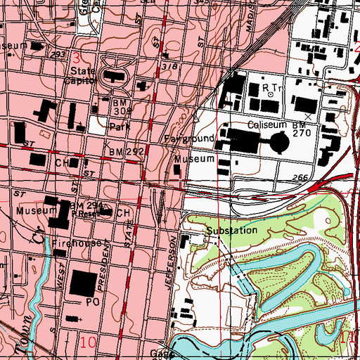 Topographic Map of Museum of Natural Science, MS