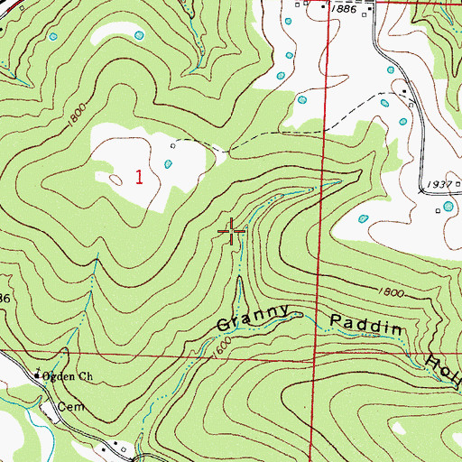Topographic Map of Township of Lincoln, AR