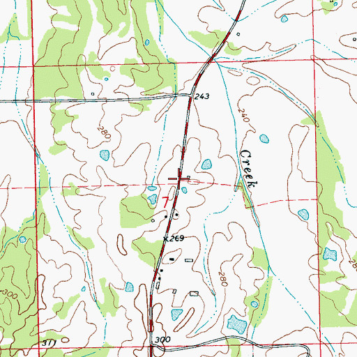 Topographic Map of Nomans Store (historical), MS