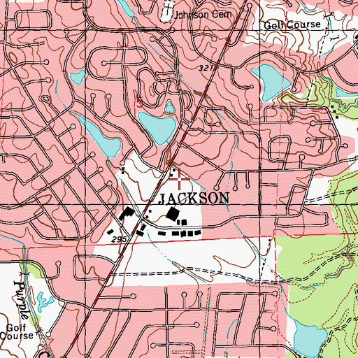 Topographic Map of Northtown Village Shopping Center, MS