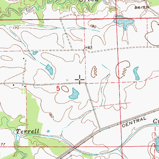 Topographic Map of Oakley State Farm (historical), MS