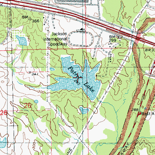 Topographic Map of Patrol Lake, MS