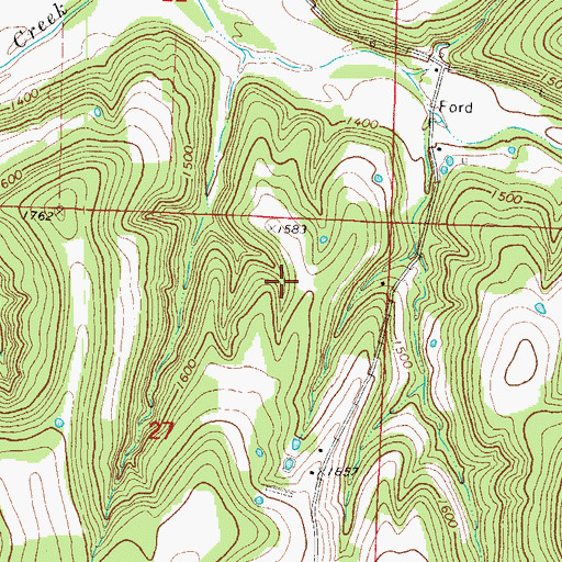 Topographic Map of Township of Richland, AR