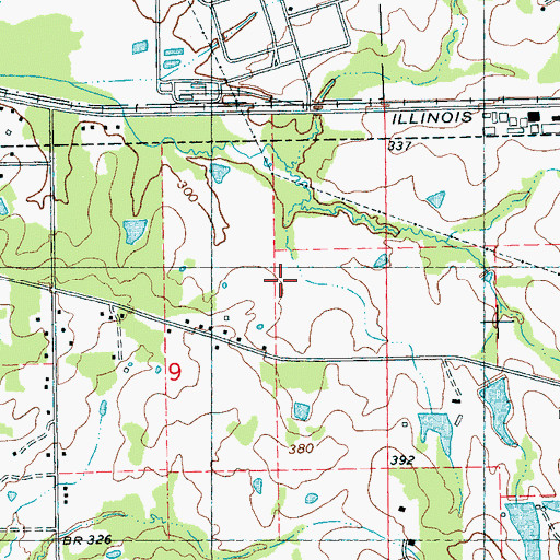 Topographic Map of Pine Lea, MS