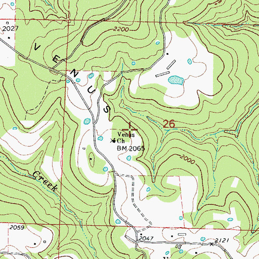 Topographic Map of Township of Venus (historical), AR
