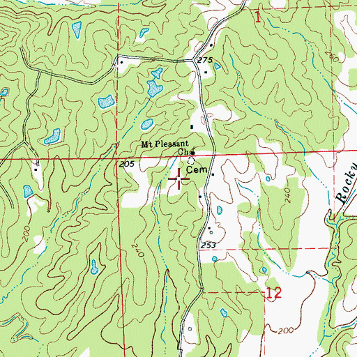 Topographic Map of Ratliff Chapel (historical), MS