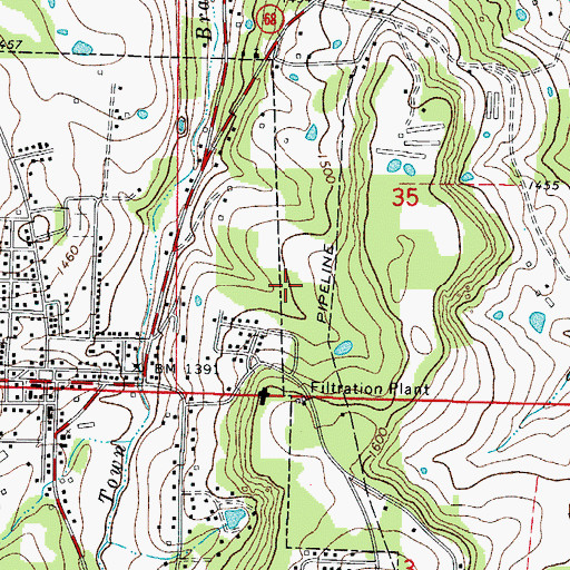 Topographic Map of Township of War Eagle, AR