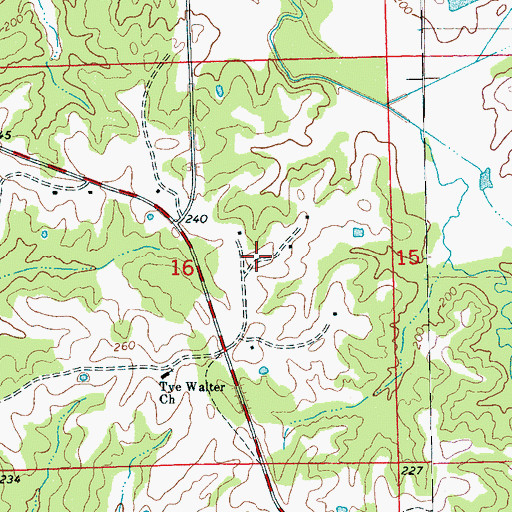 Topographic Map of Robinson School (historical), MS