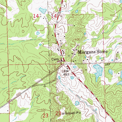 Topographic Map of Rocky Spring Church, MS