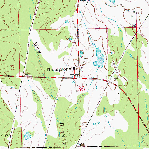 Topographic Map of Rosa May School (historical), MS