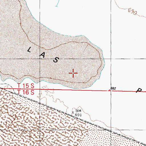 Topographic Map of Las Playas, AZ