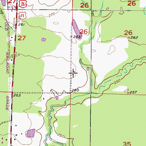 Topographic Map of Township of Beech, AR