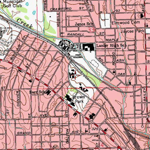 Topographic Map of Schools for the Deaf and Blind, MS