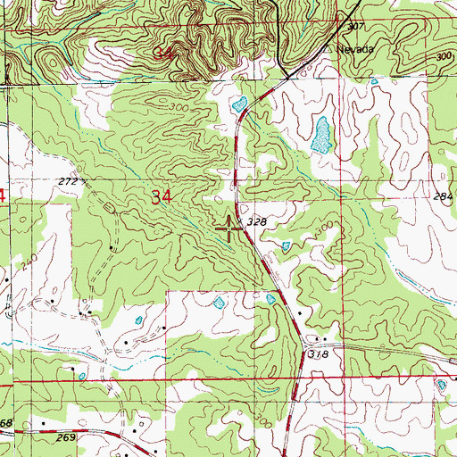 Topographic Map of Science Hill School (historical), MS