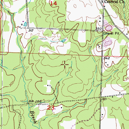 Topographic Map of Township of Cleveland, AR