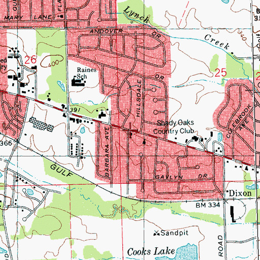 Topographic Map of Trinity United Methodist Church, MS