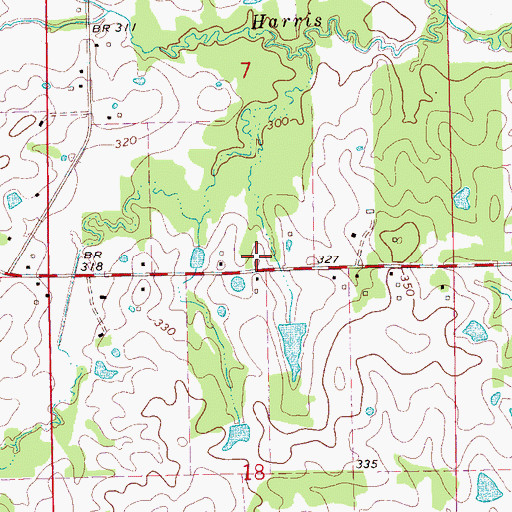 Topographic Map of Union Grove Church (historical), MS