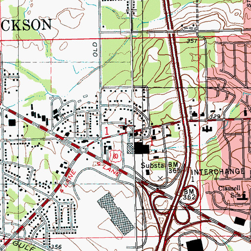 Topographic Map of Van Winkle United Methodist Church, MS