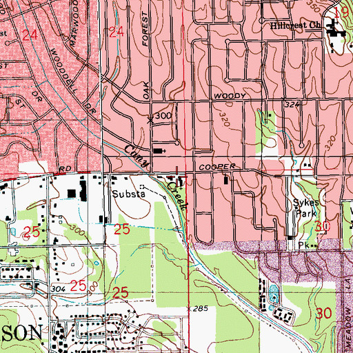 Topographic Map of Way of Grace Baptist Church, MS