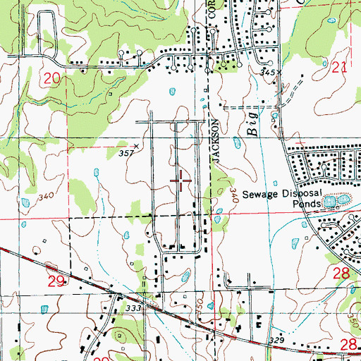 Topographic Map of Western Hills, MS