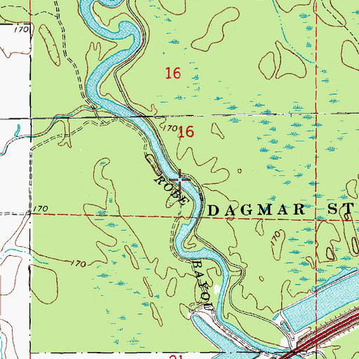 Topographic Map of Township of Brown, AR