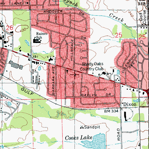 Topographic Map of Word of Life Christian Fellowship Church, MS