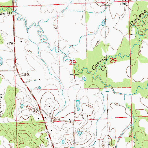 Topographic Map of Yates School (historical), MS