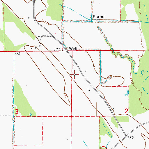 Topographic Map of Township of Cleburne, AR