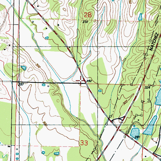 Topographic Map of Bethel School (historical), MS
