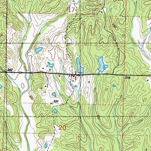Topographic Map of Brown School (historical), MS
