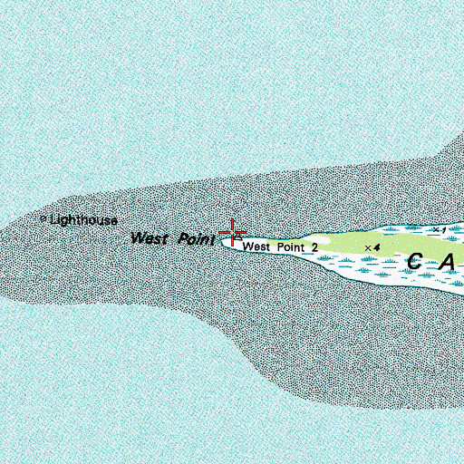 Topographic Map of Cat Island Lighthouse (historical), MS