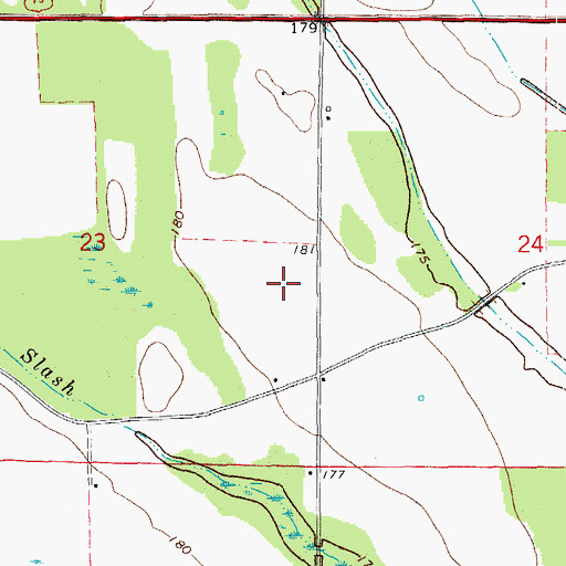 Topographic Map of Township of Pine Ridge, AR