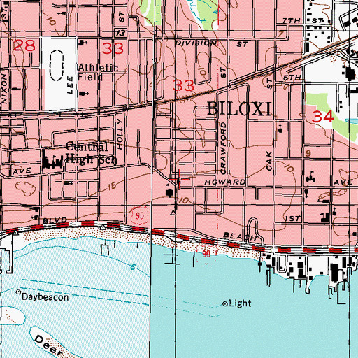 Topographic Map of Eat End United Methodist Church, MS