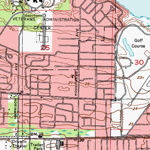 Topographic Map of Emmanuel Baptist Church, MS