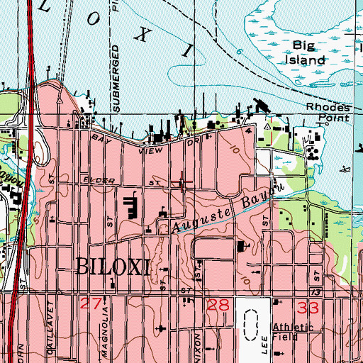 Topographic Map of Epworth United Methodist Church, MS